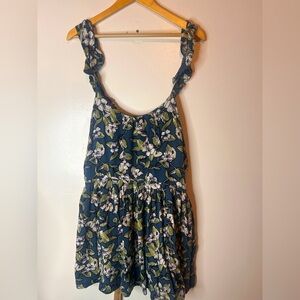 FREE PEOPLE Dear You Blue Floral Flare Sundress